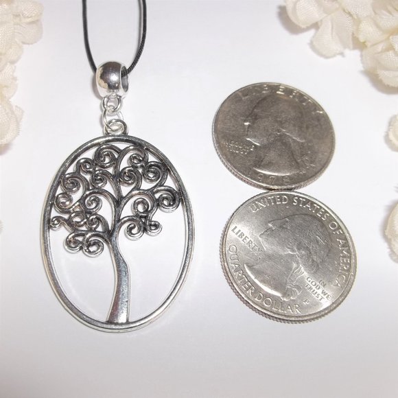 Necklace, Pendant, Tree Necklace, Tree of Life Necklace, Silver Necklace A634 - Picture 3 of 10